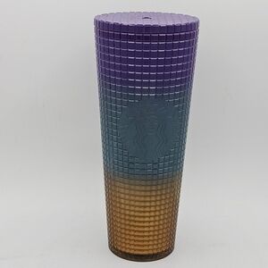 Starbucks Harvest Gradient Purple, Aqua, Amber Colored Grid Venti 24 Oz Tumbler
